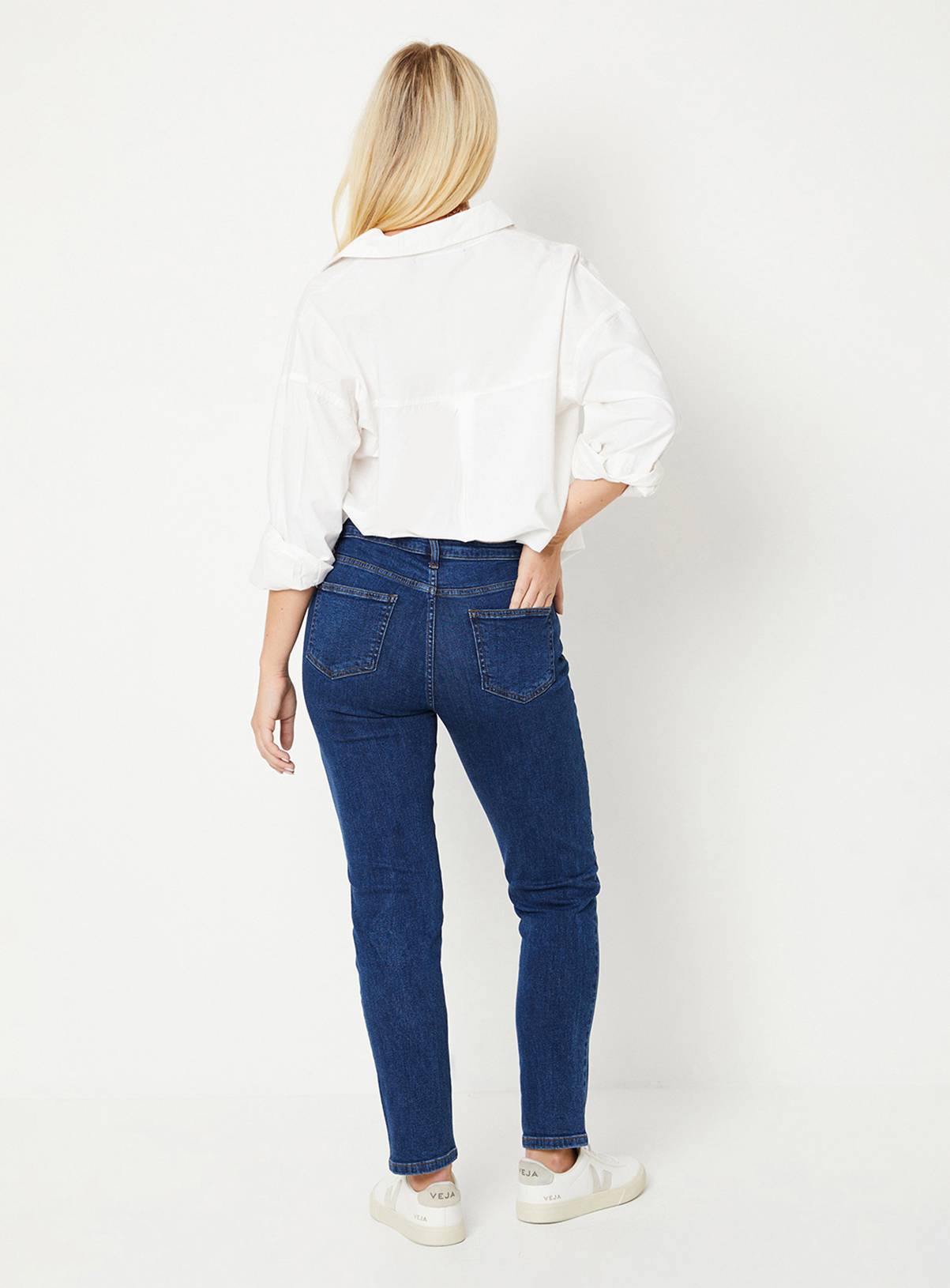 DOROTHY PERKINS Comfort Stretch Slim Jeans Mid Blue 8 - Image 3